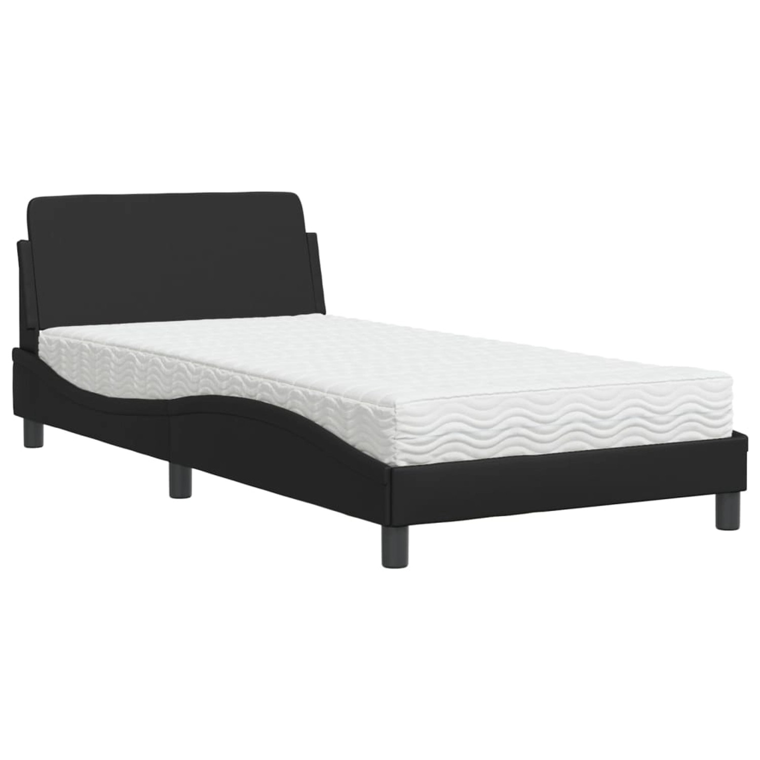 vidaXL Bett mit Matratze Schwarz 100x200 cm Kunstleder2009986 vidaXL Bett mit Matratze Schwarz 100x200 cm Kunstleder2009986 von VIDAXL