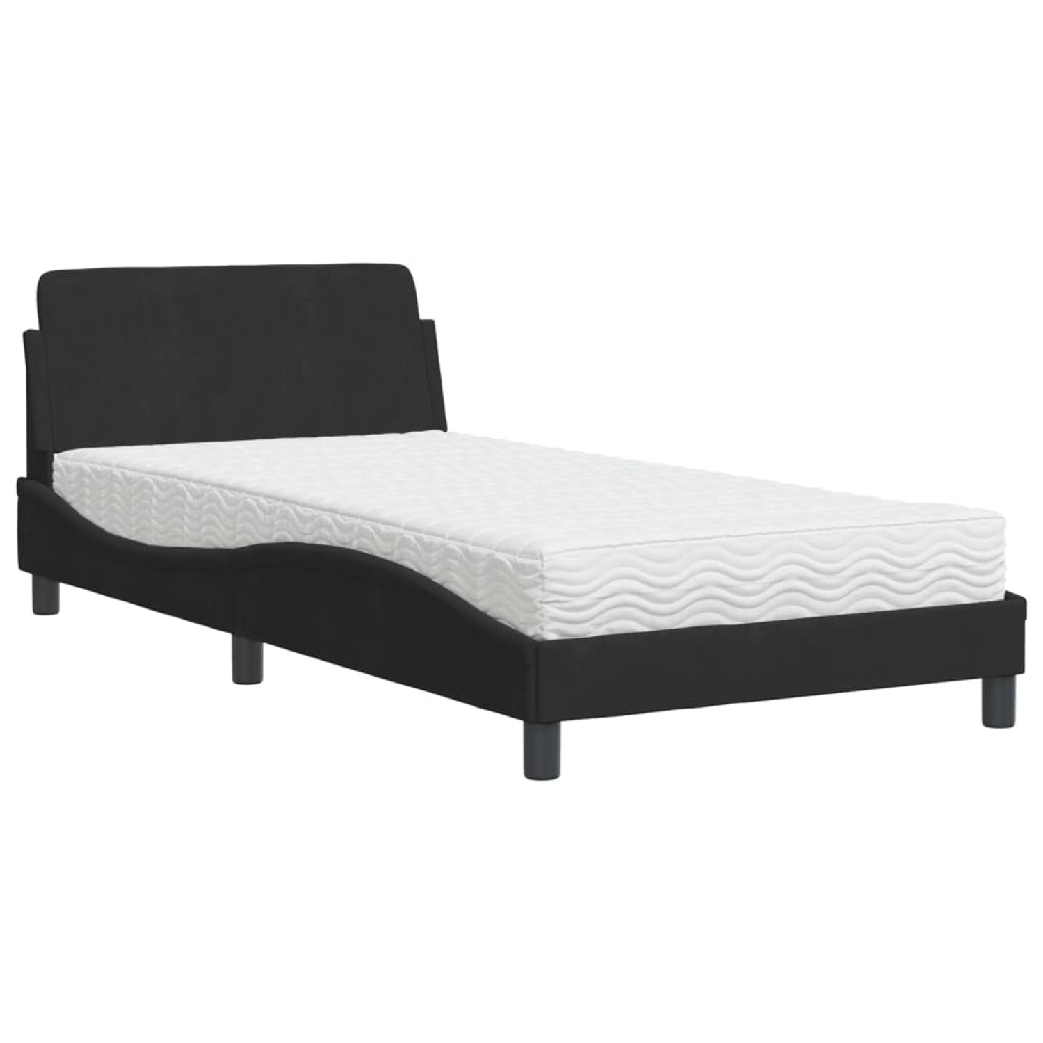 vidaXL Bett mit Matratze Schwarz 100x200 cm Samt Modell 12008258 vidaXL Bett mit Matratze Schwarz 100x200 cm Samt Modell 12008258 von VIDAXL