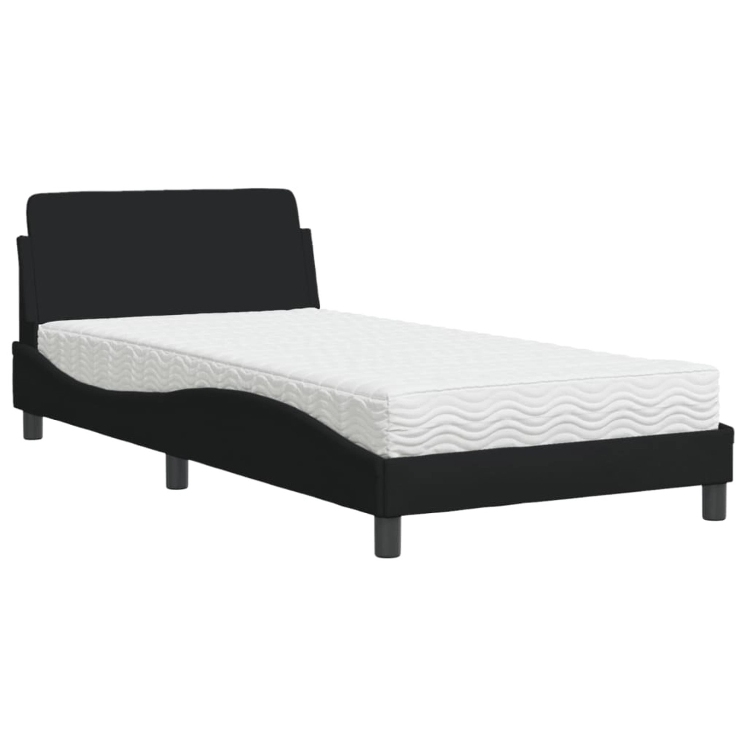 vidaXL Bett mit Matratze Schwarz 100x200 cm Stoff2009136 vidaXL Bett mit Matratze Schwarz 100x200 cm Stoff2009136 von VIDAXL