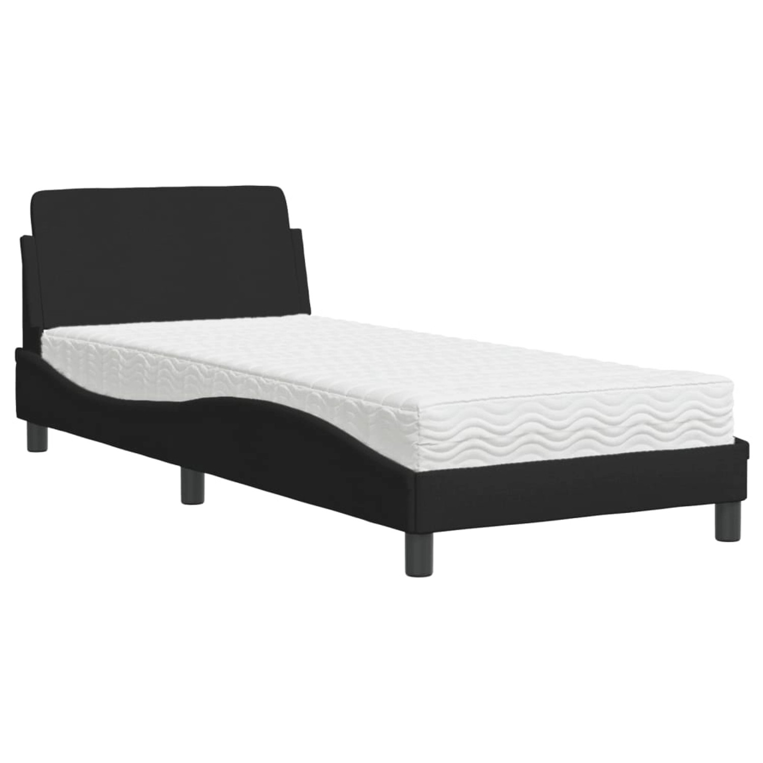 vidaXL Bett mit Matratze Schwarz 80x200 cm Stoff2009560 vidaXL Bett mit Matratze Schwarz 80x200 cm Stoff2009560 von VIDAXL