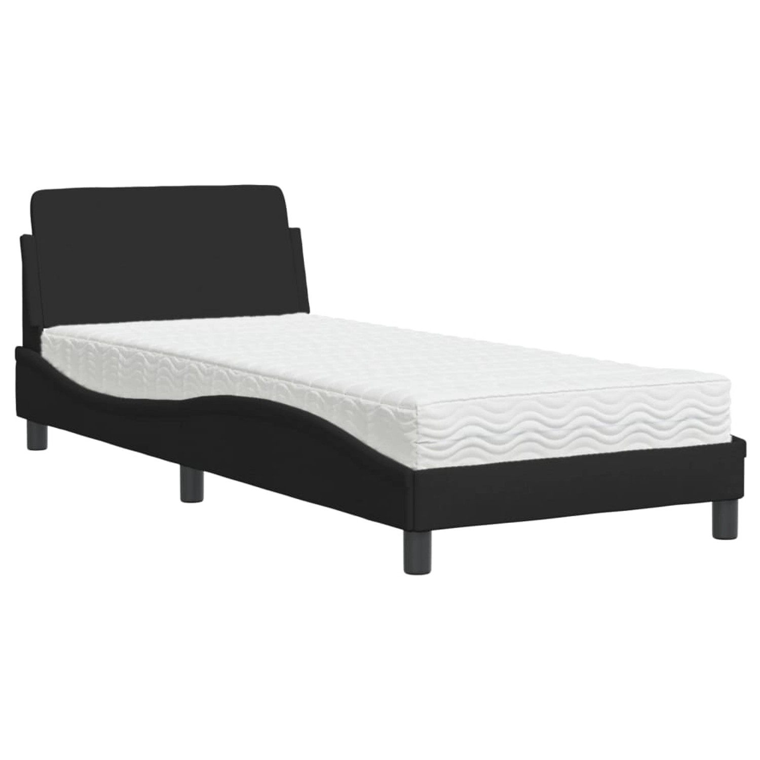 vidaXL Bett mit Matratze Schwarz 90x190 cm Stoff2008787 vidaXL Bett mit Matratze Schwarz 90x190 cm Stoff2008787 von VIDAXL