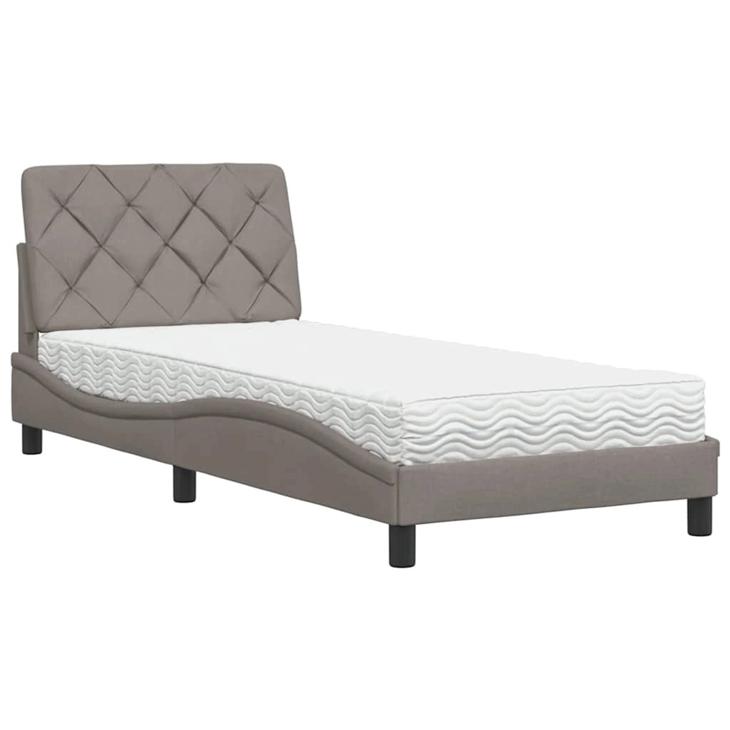 vidaXL Bett mit Matratze Taupe 80x200 cm Stoff 3310703 vidaXL Bett mit Matratze Taupe 80x200 cm Stoff 3310703 von VIDAXL