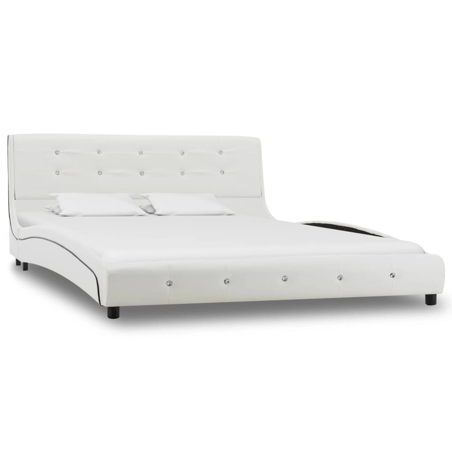 vidaXL Bett mit Memory-Schaum-Matratze Weiß Kunstleder 140x200 cm Modell 1612943 vidaXL Bett mit Memory-Schaum-Matratze Weiß Kunstleder 140x200 cm Modell 1612943 von VIDAXL