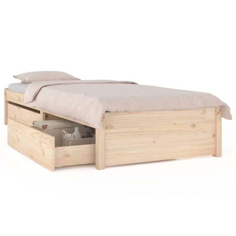 vidaXL Bett mit Schubladen 90x190 cm 3FT Single Modell 11156585 von VIDAXL