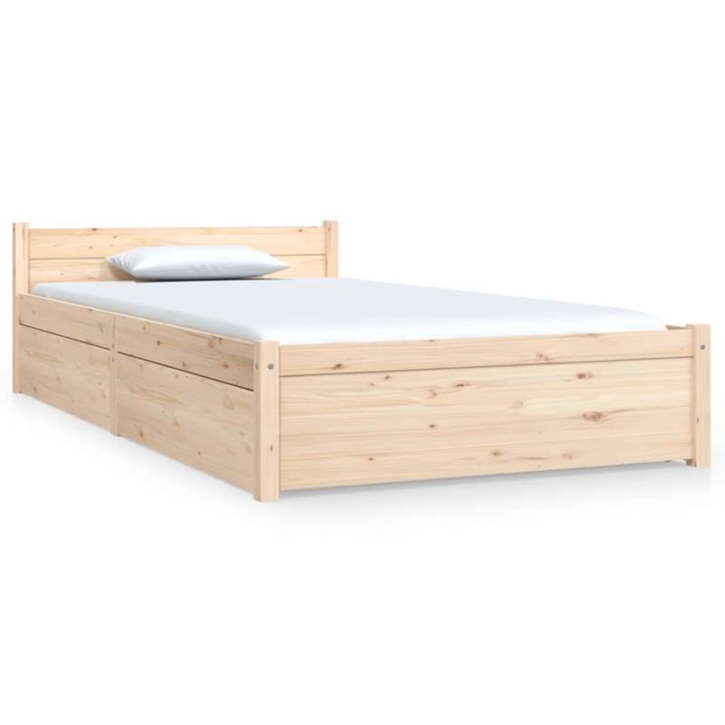vidaXL Bett mit Schubladen 90x190 cm 3FT Single1156591 von VIDAXL