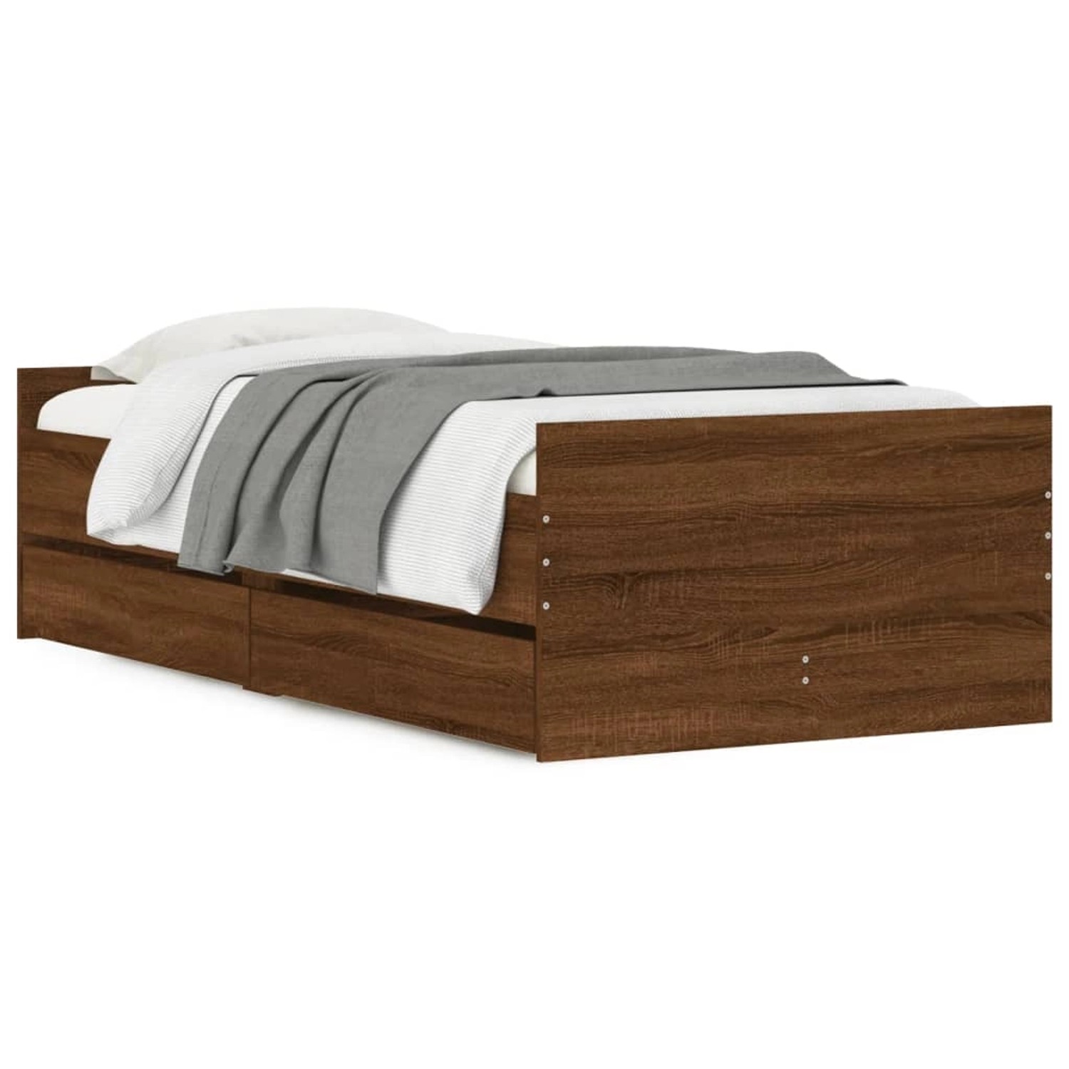 vidaXL Bett mit Schubladen Braun Eiche-Optik 75x190 cm1953150 vidaXL Bett mit Schubladen Braun Eiche-Optik 75x190 cm1953150 von VIDAXL