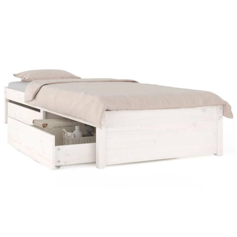 vidaXL Bett mit Schubladen Weiß 90x190 cm 3FT Single Modell 11155438 vidaXL Bett mit Schubladen Weiß 90x190 cm 3FT Single Modell 11155438 von VIDAXL