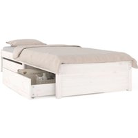 Bett mit Schubladen Weiß 90x200 cm vidaXL475865 von BONNEVIE