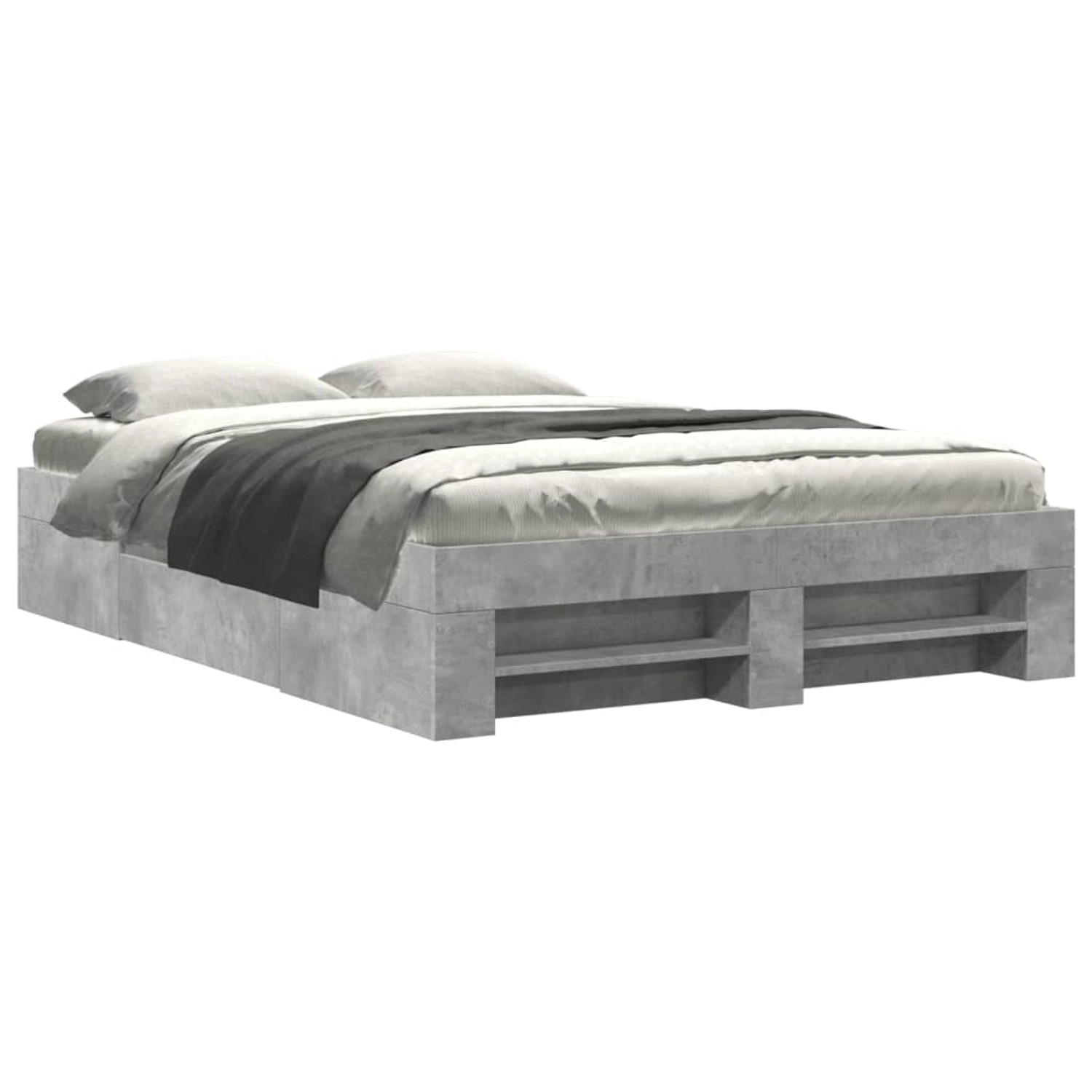 vidaXL Bettgestell Betongrau 140x190 cm Holzwerkstoff Modell 22108039 vidaXL Bettgestell Betongrau 140x190 cm Holzwerkstoff Modell 22108039 von VIDAXL