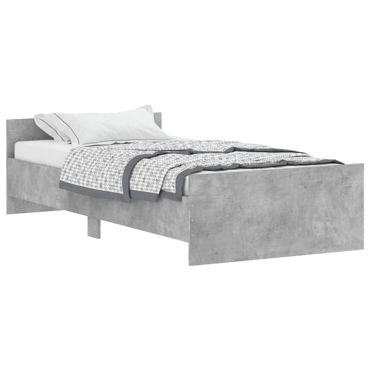 vidaXL Bettgestell Betongrau 90x190 cm Holzwerkstoff Modell 21909035 vidaXL Bettgestell Betongrau 90x190 cm Holzwerkstoff Modell 21909035 von VIDAXL