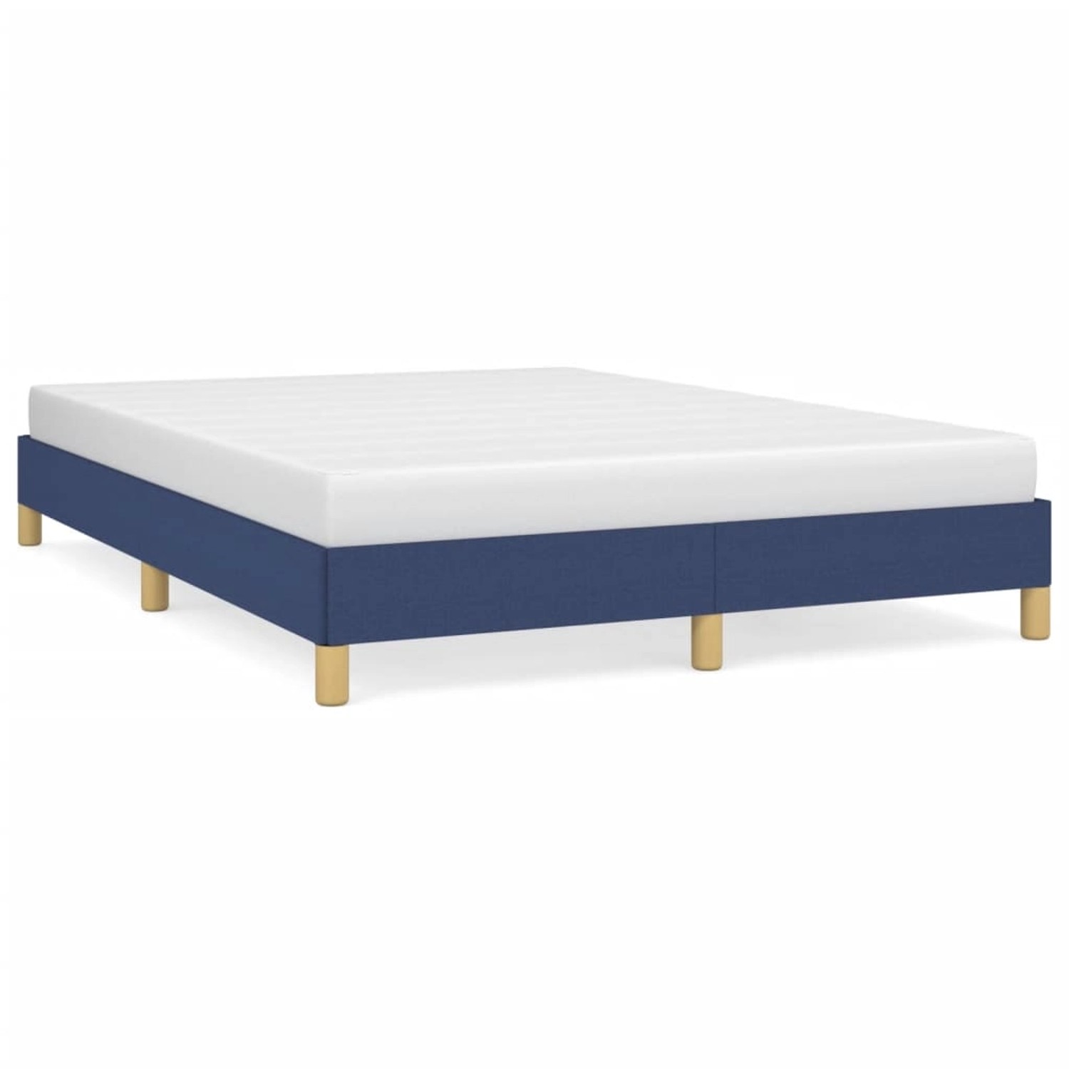 vidaXL Bettgestell Blau 140x200 cm Stoff Modell 11347601 vidaXL Bettgestell Blau 140x200 cm Stoff Modell 11347601 von VIDAXL