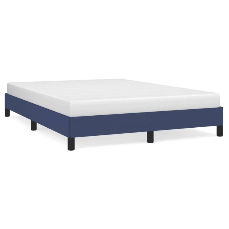 vidaXL Bettgestell Blau 140x200 cm Stoff Modell 21399235 von VIDAXL