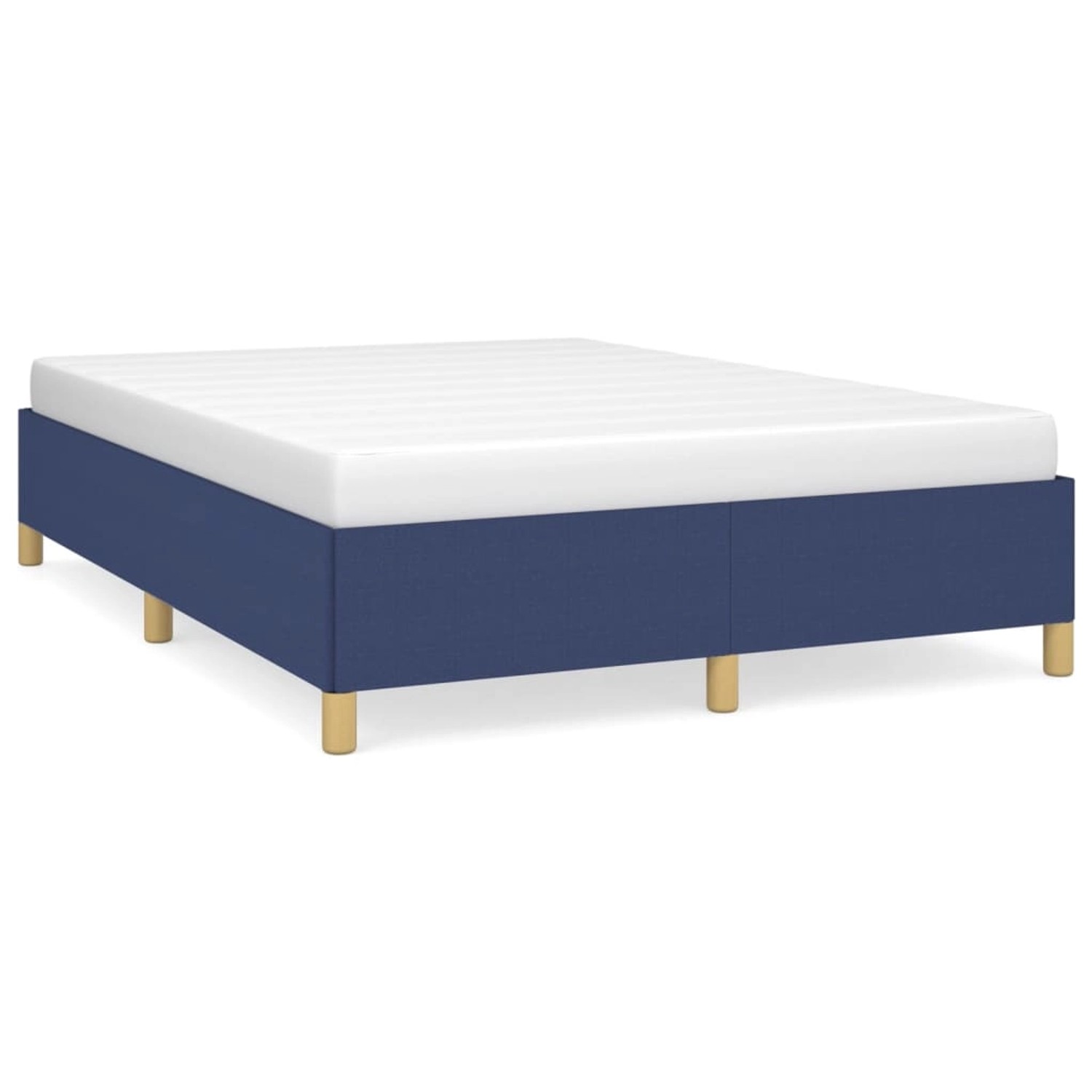 vidaXL Bettgestell Blau 140x200 cm Stoff Modell 41370471 vidaXL Bettgestell Blau 140x200 cm Stoff Modell 41370471 von VIDAXL