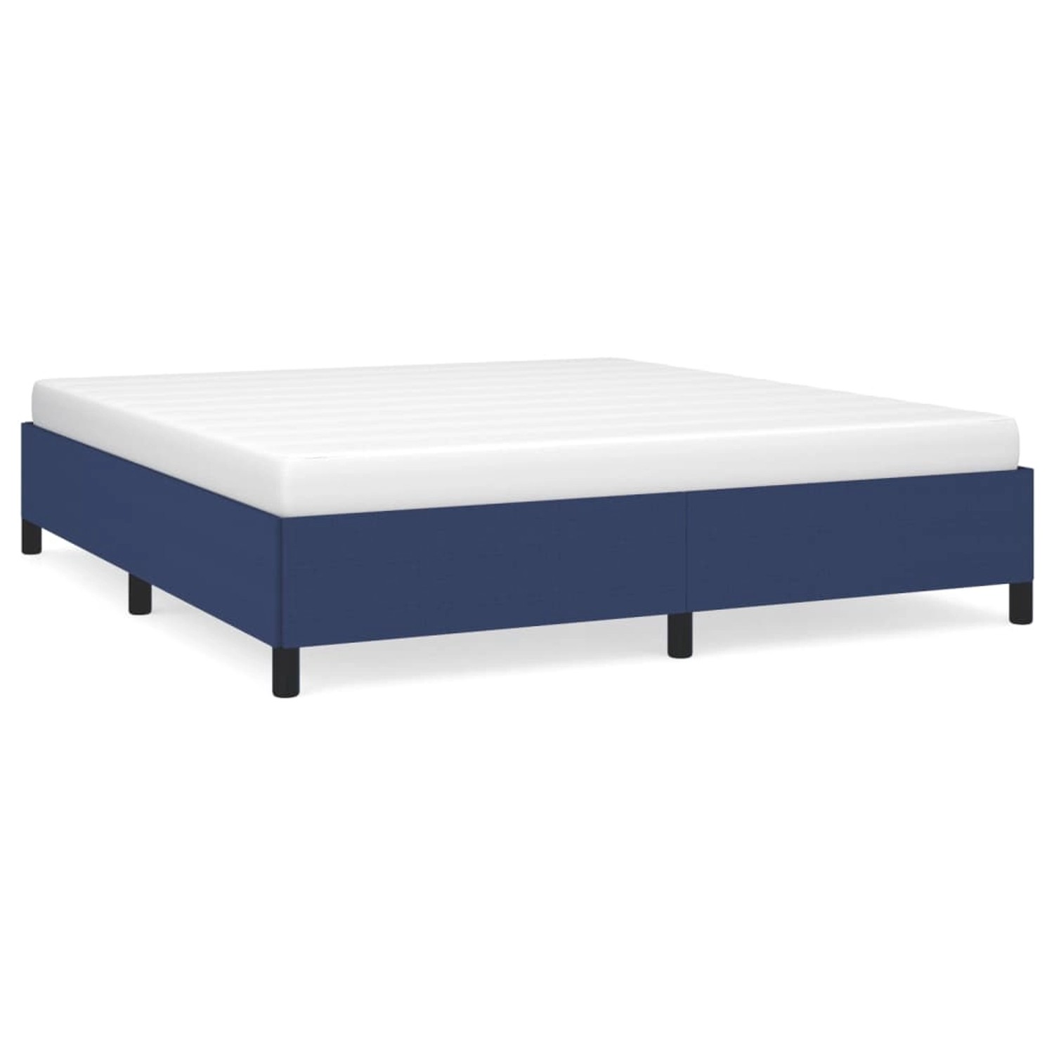 vidaXL Bettgestell Blau 160x200 cm Stoff Modell 21377544 vidaXL Bettgestell Blau 160x200 cm Stoff Modell 21377544 von VIDAXL