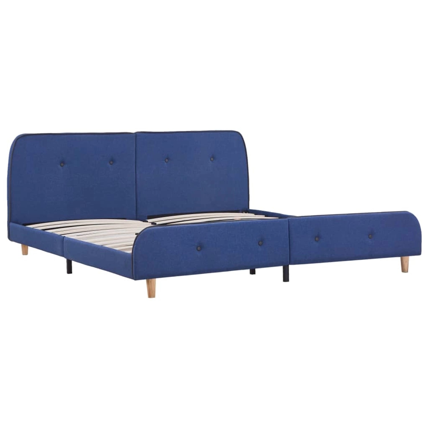 vidaXL Bettgestell Blau Stoff 180x200 cm Modell 1615760 vidaXL Bettgestell Blau Stoff 180x200 cm Modell 1615760 von VIDAXL