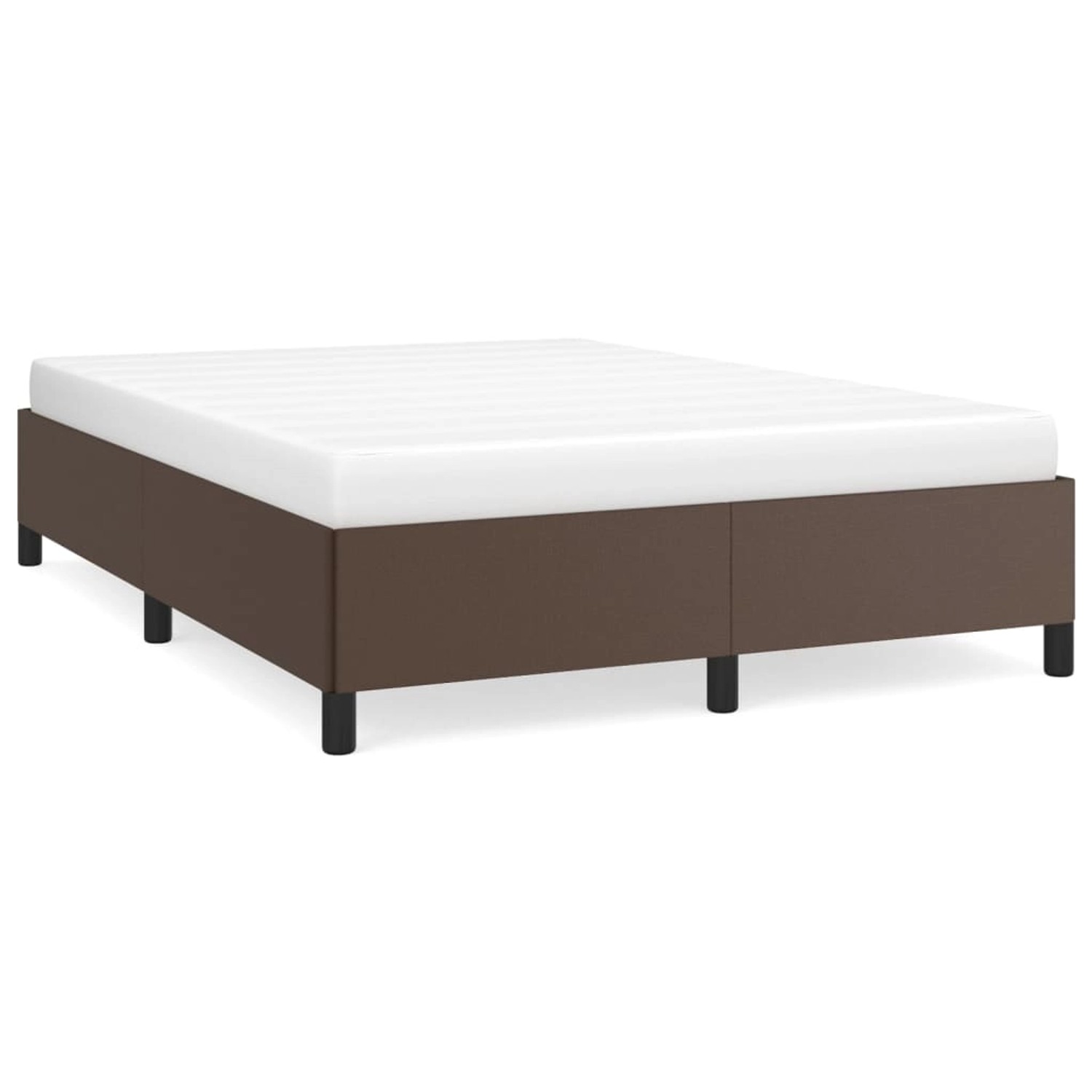 vidaXL Bettgestell Braun 140x190 cm Kunstleder Modell 11370066 von VIDAXL