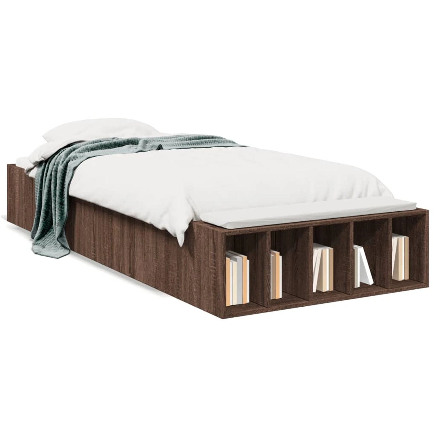 vidaXL Bettgestell Braun Eichen-Optik 75x190 cm Holzwerkstoff Modell 62008922 vidaXL Bettgestell Braun Eichen-Optik 75x190 cm Holzwerkstoff Modell 62008922 von VIDAXL