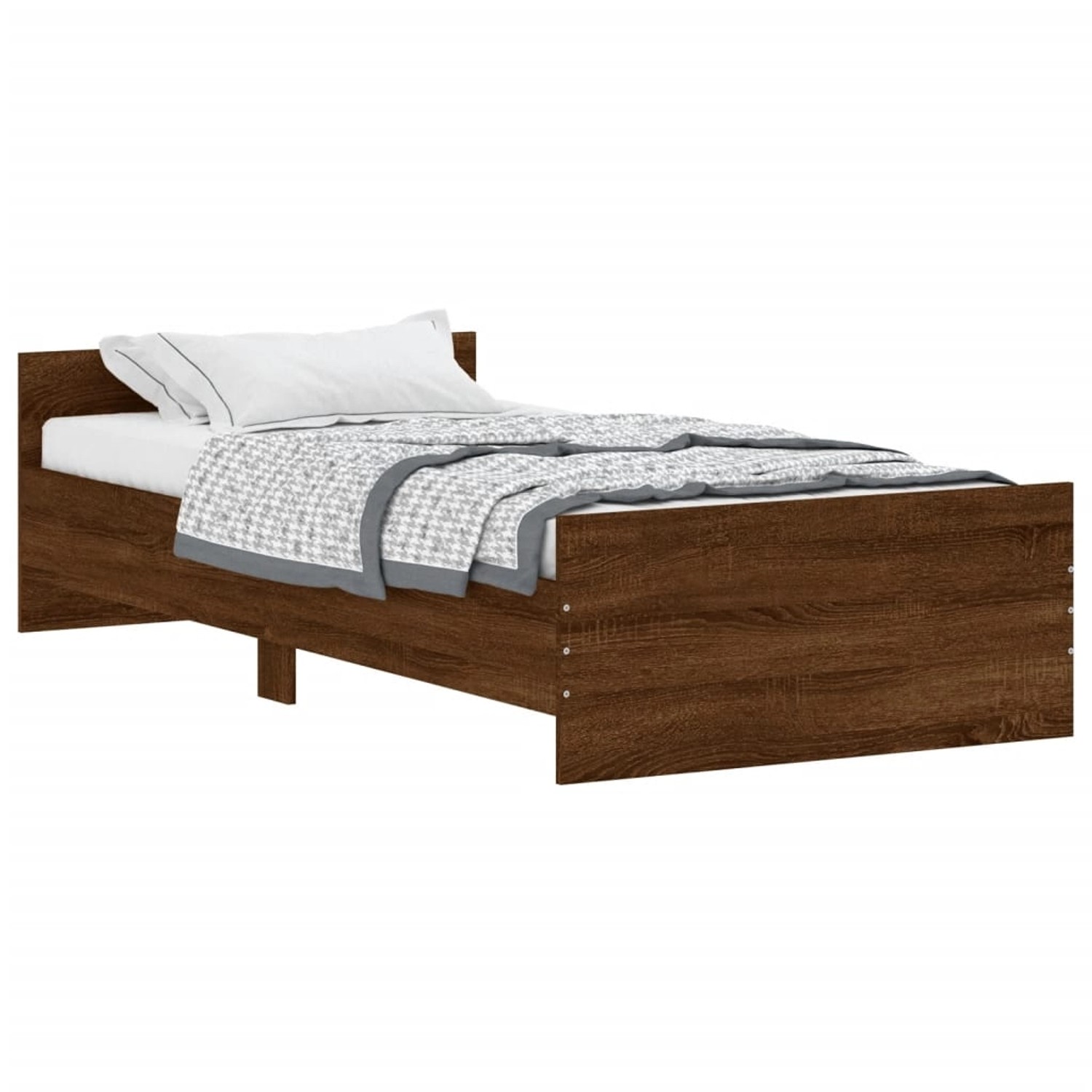 vidaXL Bettgestell Braun Eichen-Optik 90x190 cm Holzwerkstoff Modell 11908412 vidaXL Bettgestell Braun Eichen-Optik 90x190 cm Holzwerkstoff Modell 11908412 von VIDAXL