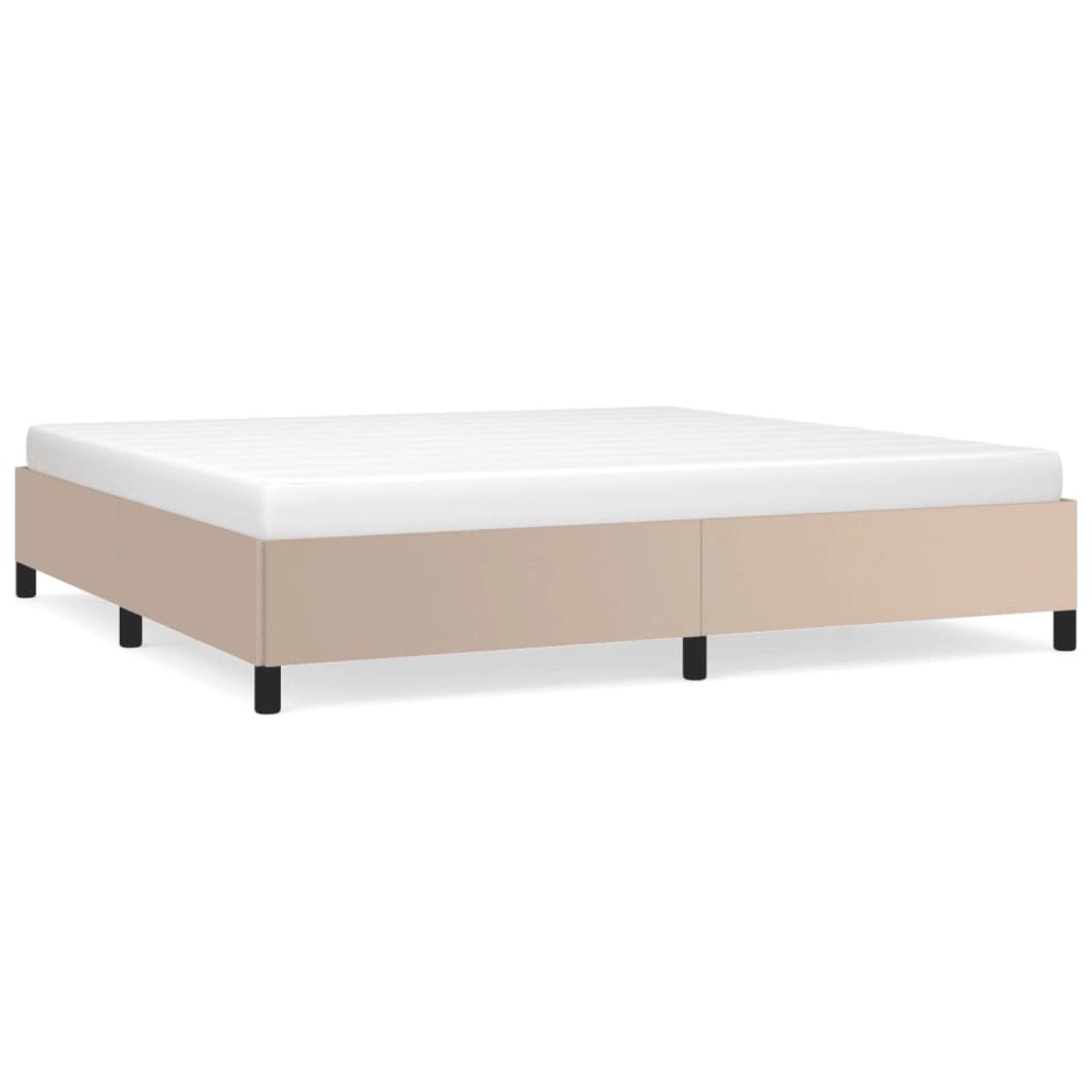vidaXL Bettgestell Cappuccino-Braun 200x200 cm Kunstleder1370107 von VIDAXL