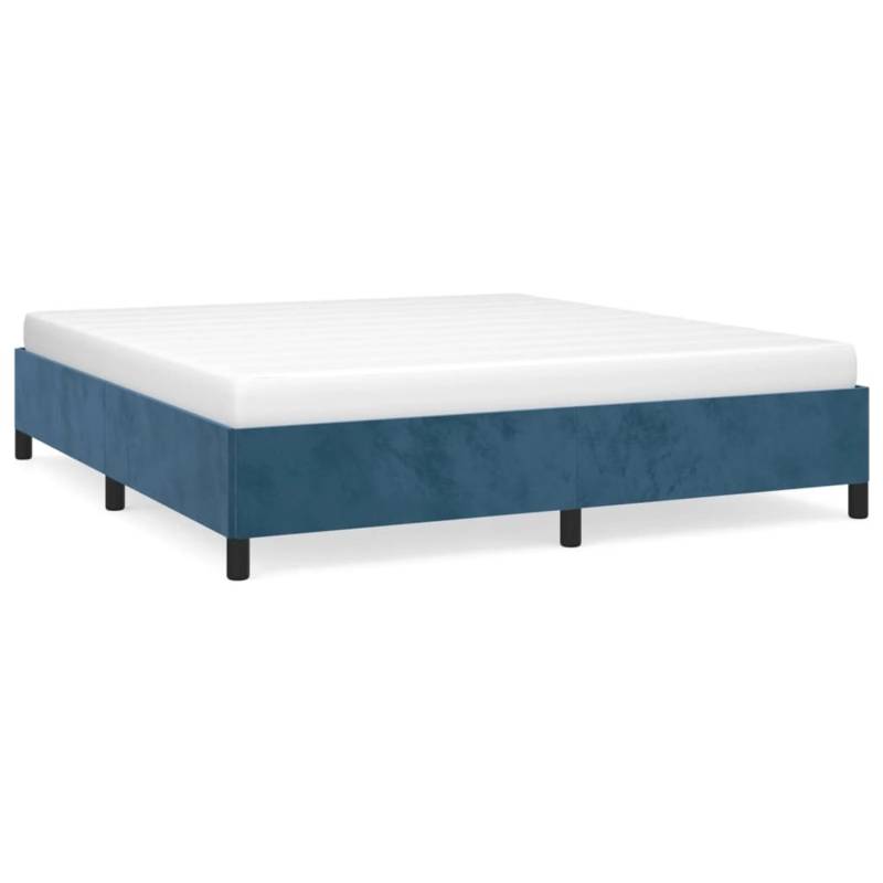 vidaXL Bettgestell Dunkelblau 180x200 cm Samt Modell 11395992 von VIDAXL