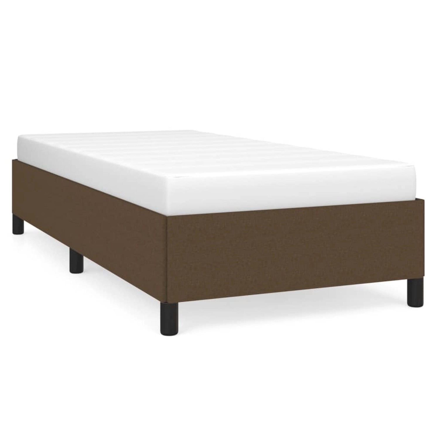 vidaXL Bettgestell Dunkelbraun 100x200 cm Stoff Modell 31369127 vidaXL Bettgestell Dunkelbraun 100x200 cm Stoff Modell 31369127 von VIDAXL