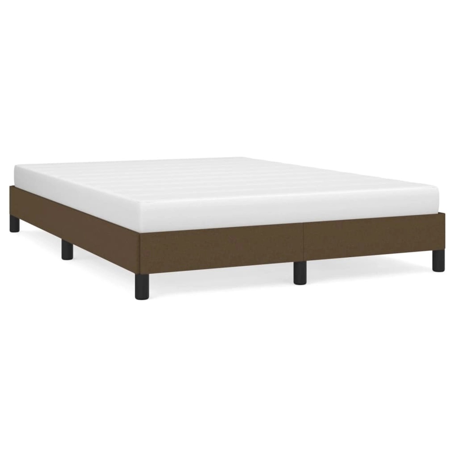 vidaXL Bettgestell Dunkelbraun 140x190 cm Stoff Modell 11399226 vidaXL Bettgestell Dunkelbraun 140x190 cm Stoff Modell 11399226 von VIDAXL