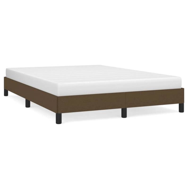 vidaXL Bettgestell Dunkelbraun 140x190 cm Stoff Modell 11399226 von VIDAXL