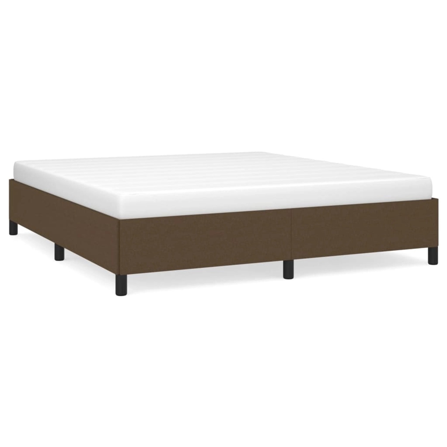 vidaXL Bettgestell Dunkelbraun 180x200 cm Stoff Modell 11398265 von VIDAXL