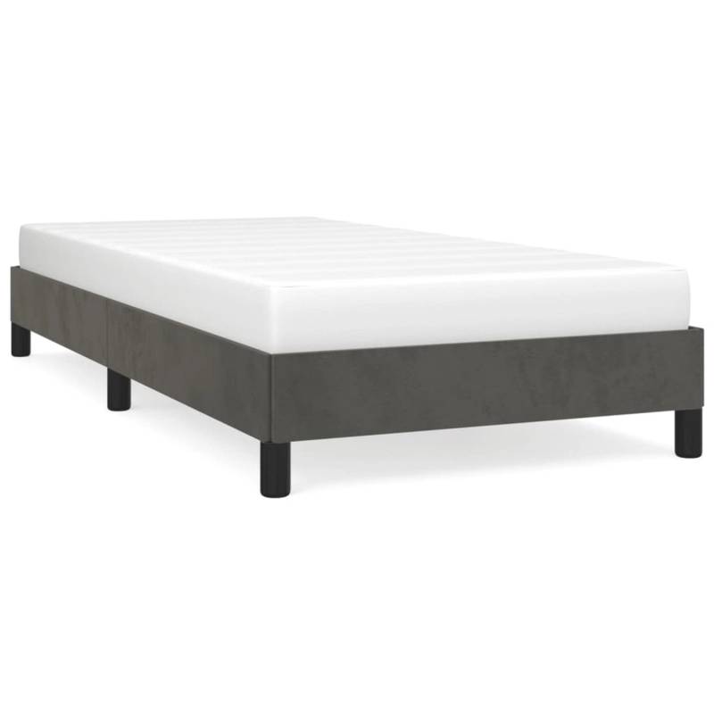 vidaXL Bettgestell Dunkelgrau 100x200 cm Samt Modell 11398280 von VIDAXL