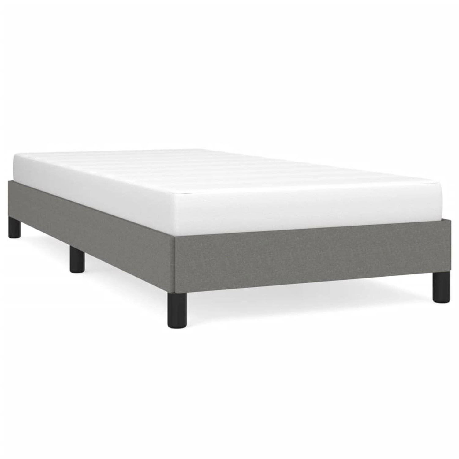 vidaXL Bettgestell Dunkelgrau 100x200 cm Stoff Modell 41378994 von VIDAXL