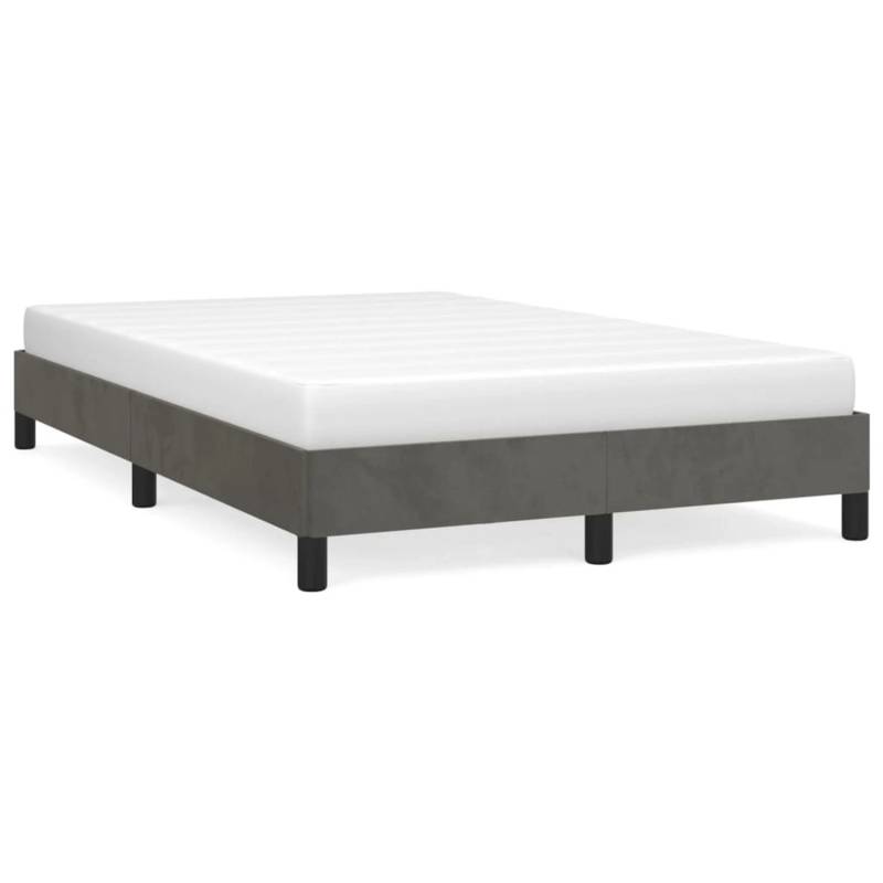 vidaXL Bettgestell Dunkelgrau 120x200 cm Samt Modell 11399471 von VIDAXL