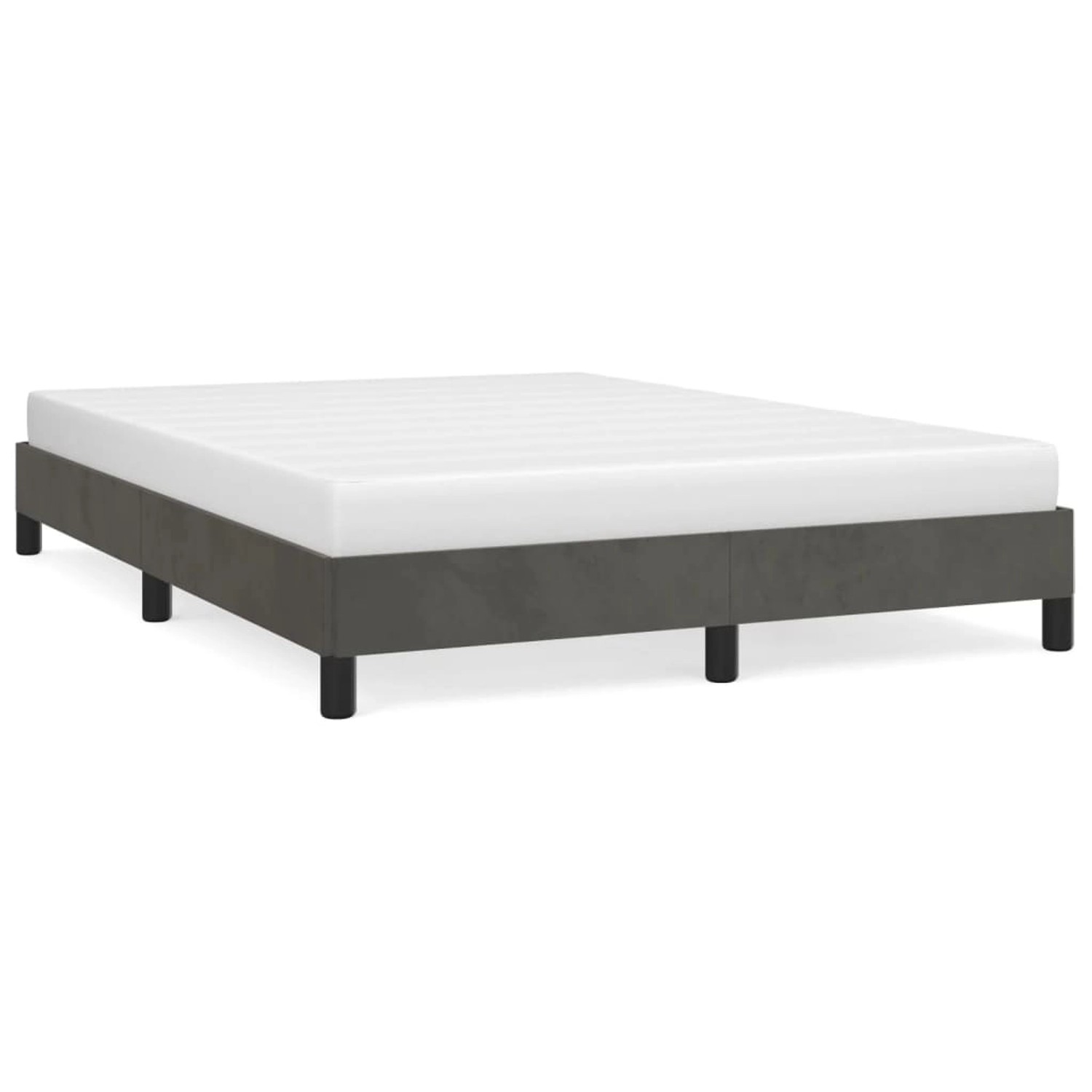 vidaXL Bettgestell Dunkelgrau 140x190 cm Samt Modell 11399829 von VIDAXL