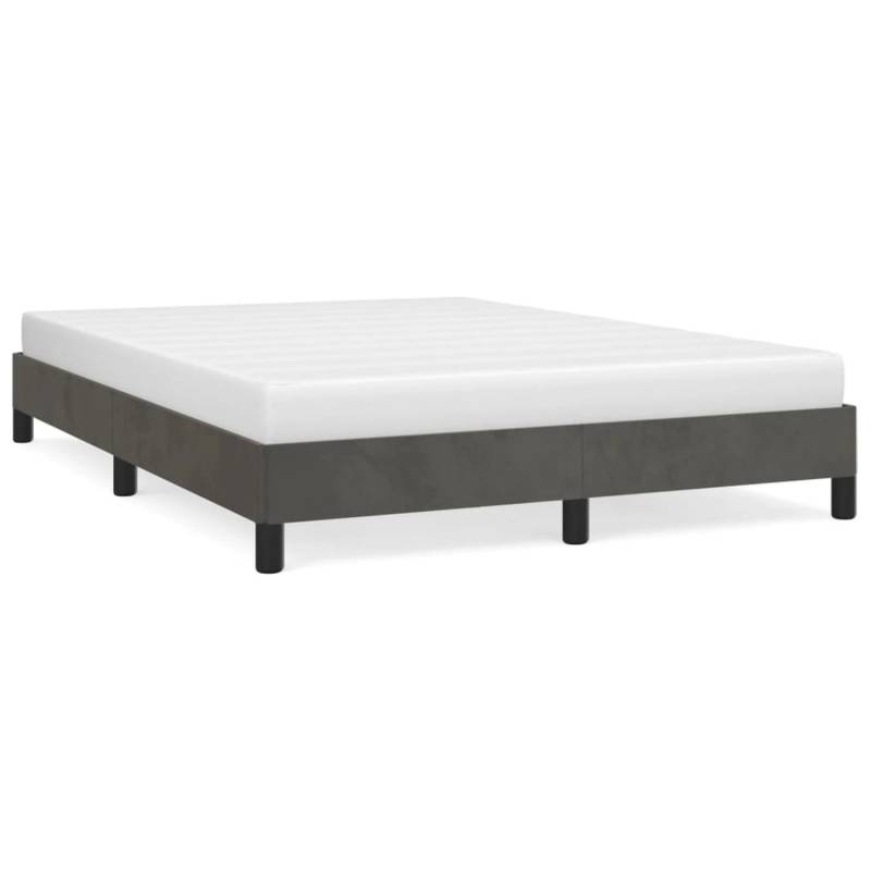 vidaXL Bettgestell Dunkelgrau 140x190 cm Samt Modell 11399829 von VIDAXL