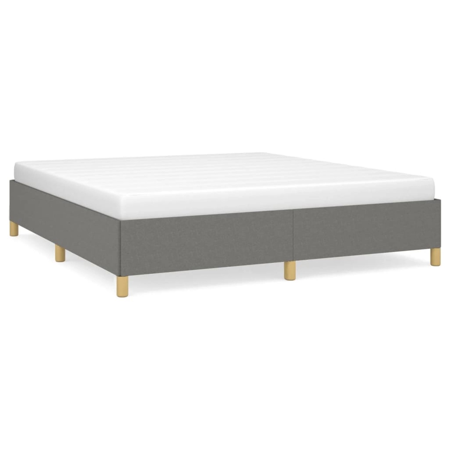 vidaXL Bettgestell Dunkelgrau 160x200 cm Stoff Modell 31399639 von VIDAXL