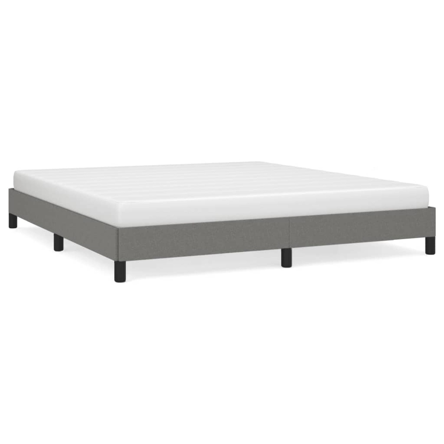 vidaXL Bettgestell Dunkelgrau 160x200 cm Stoff Modell 41398079 von VIDAXL