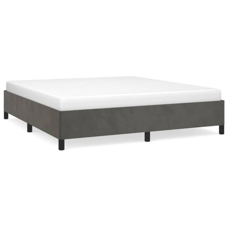 vidaXL Bettgestell Dunkelgrau 180x200 cm Samt Modell 21397259 von VIDAXL