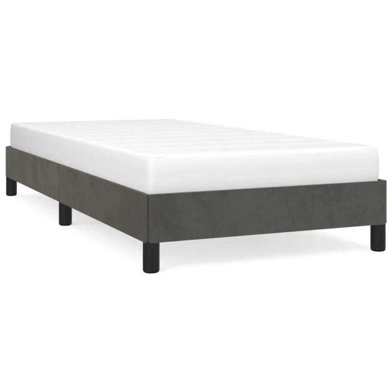 vidaXL Bettgestell Dunkelgrau 90x200 cm Samt Modell 21399416 von VIDAXL