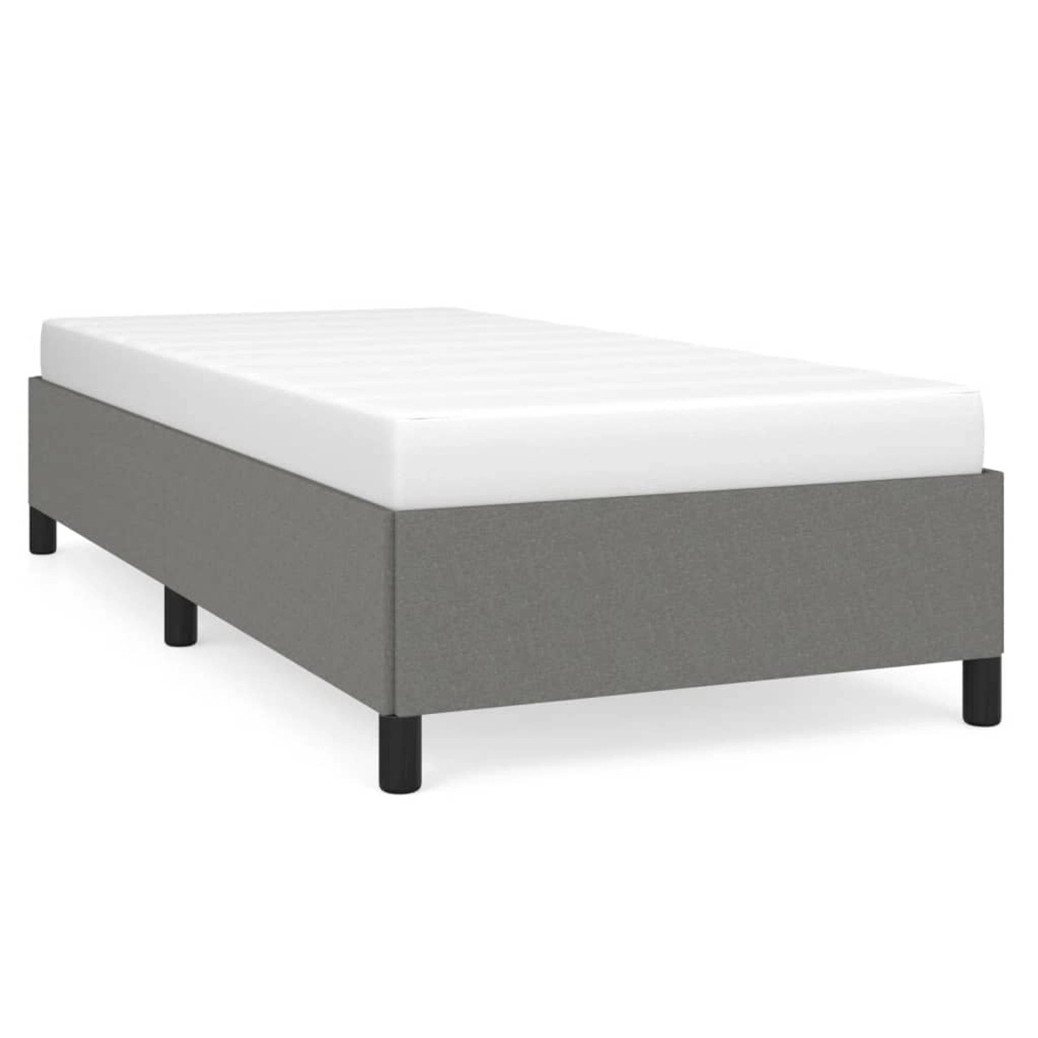 vidaXL Bettgestell Dunkelgrau 90x200 cm Stoff Modell 31395898 von VIDAXL