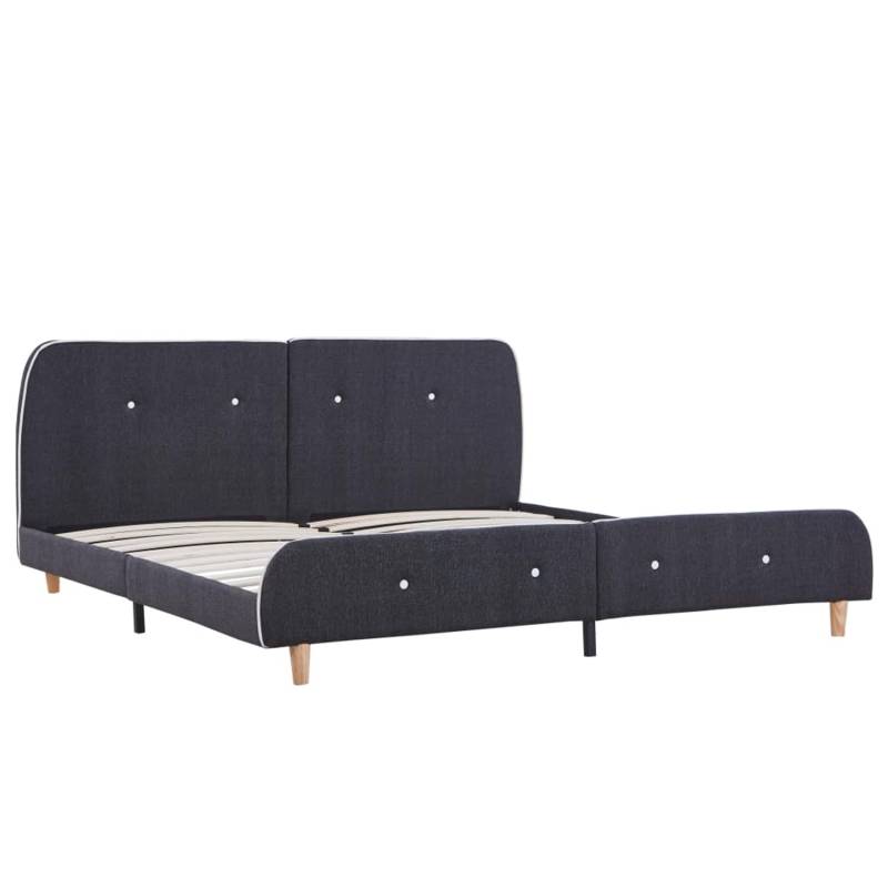 vidaXL Bettgestell Dunkelgrau Stoff 160 x 200 cm Modell 1615749 von VIDAXL