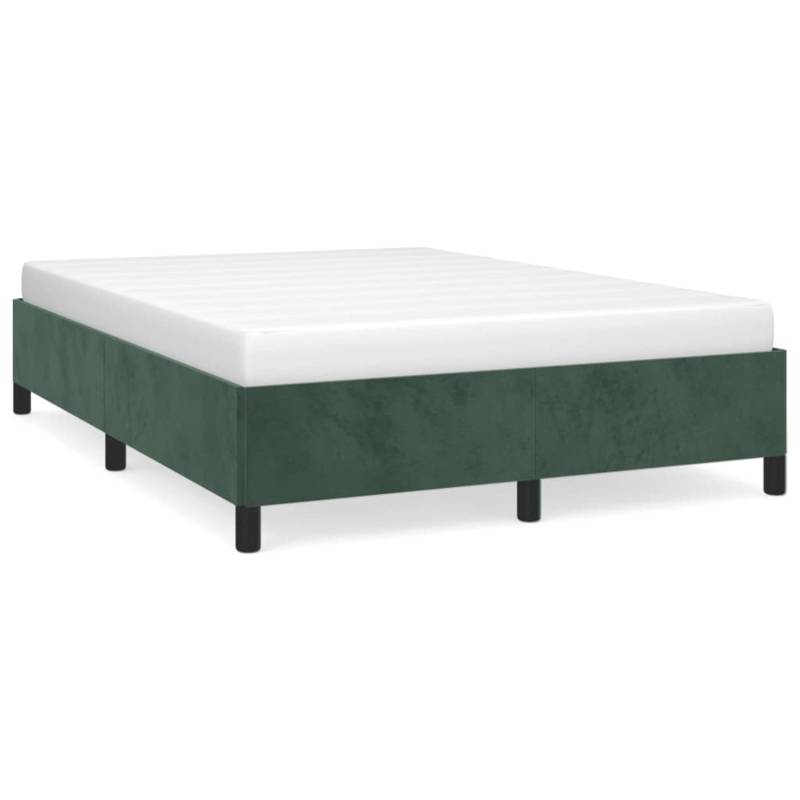 vidaXL Bettgestell Dunkelgrün 140x190 cm Samt Modell 21367212 von VIDAXL