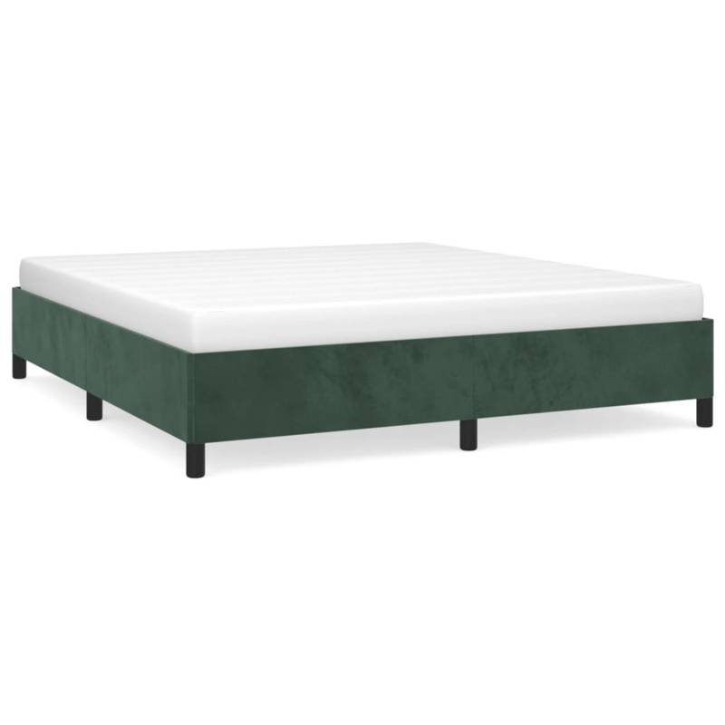 vidaXL Bettgestell Dunkelgrün 180x200 cm Samt Modell 11359666 von VIDAXL