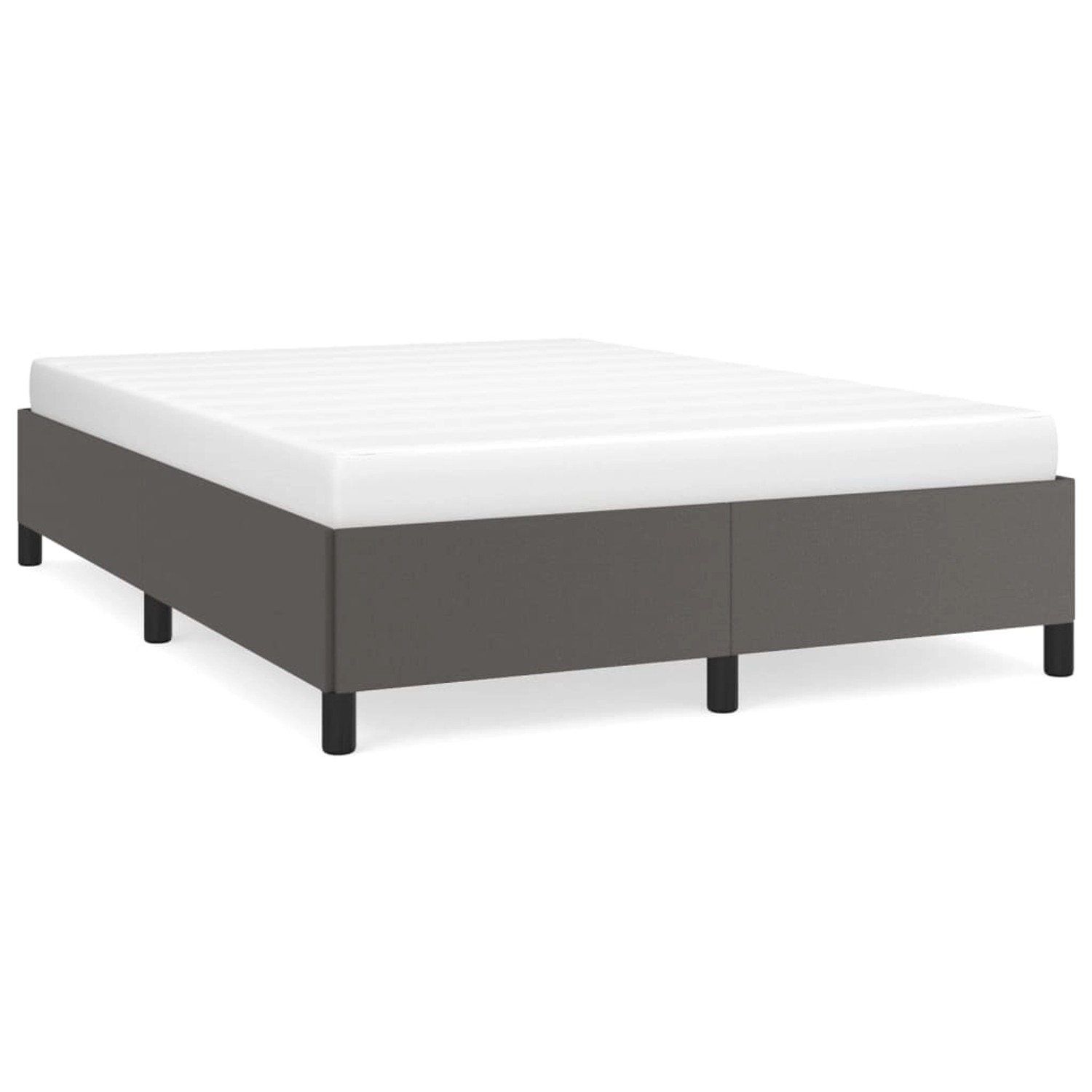 vidaXL Bettgestell Grau 140x190 cm Kunstleder Modell 21370086 von VIDAXL