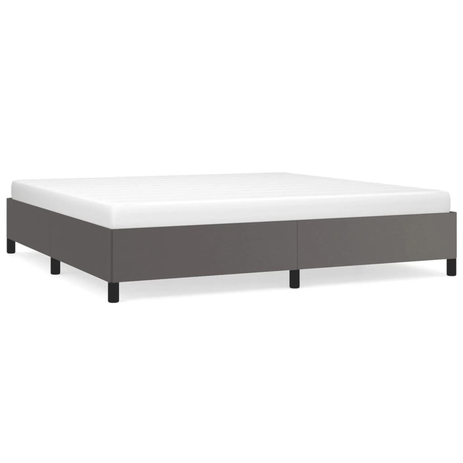 vidaXL Bettgestell Grau 200x200 cm Kunstleder Modell 21370106 vidaXL Bettgestell Grau 200x200 cm Kunstleder Modell 21370106 von VIDAXL