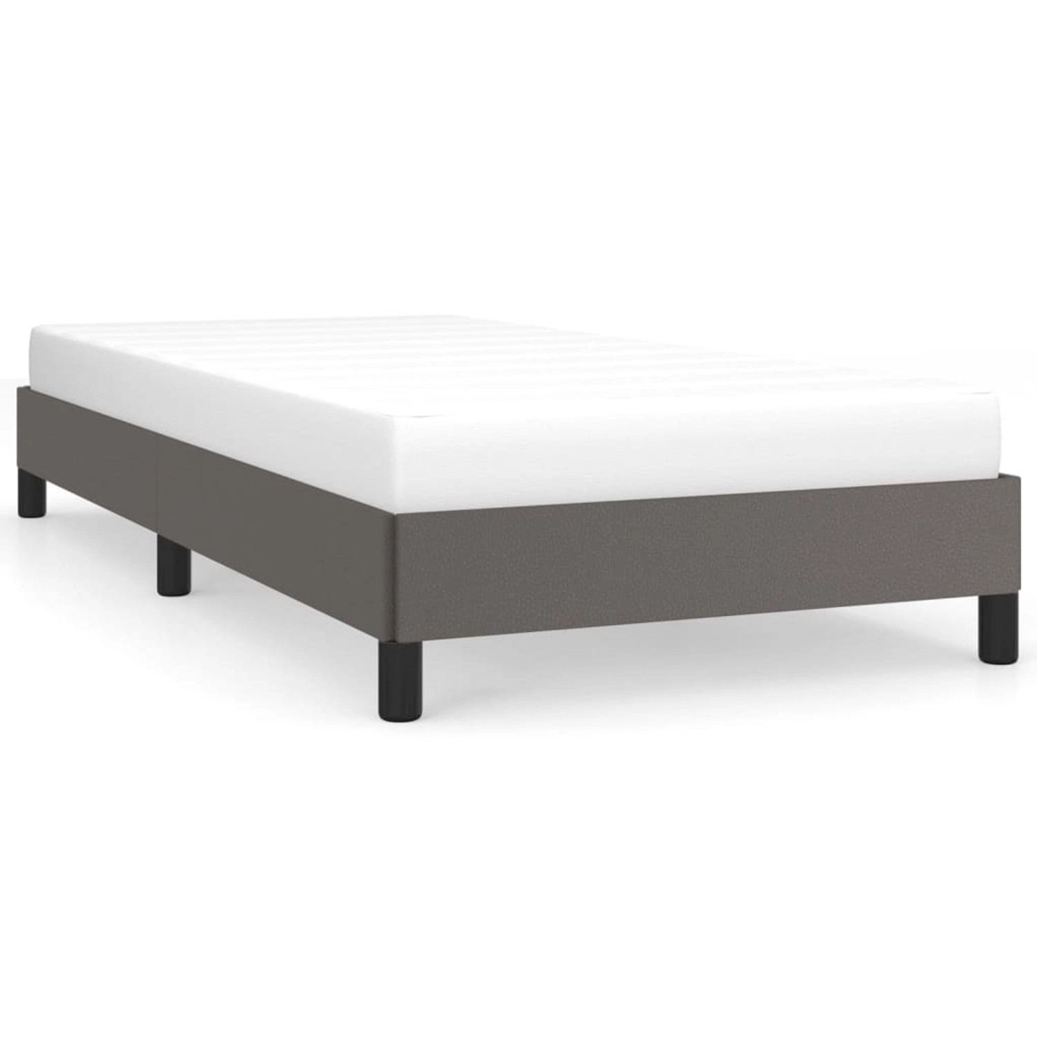 vidaXL Bettgestell Grau 90x190 cm Kunstleder Modell 11371144 vidaXL Bettgestell Grau 90x190 cm Kunstleder Modell 11371144 von VIDAXL