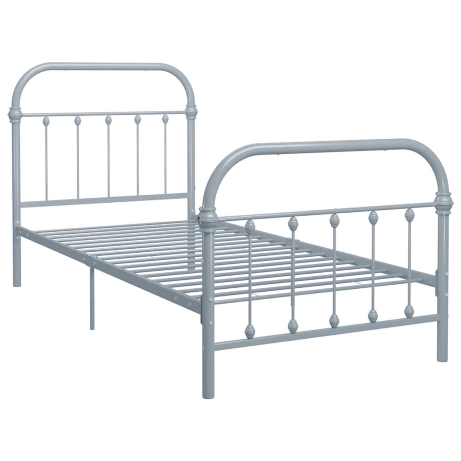 vidaXL Bettgestell Grau Metall 100 x 200 cm Modell 1618274 von VIDAXL