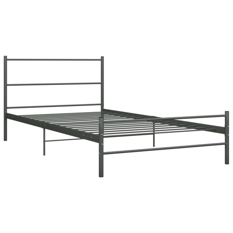 vidaXL Bettgestell Grau Metall 100 x 200 cm Modell 2618454 von VIDAXL