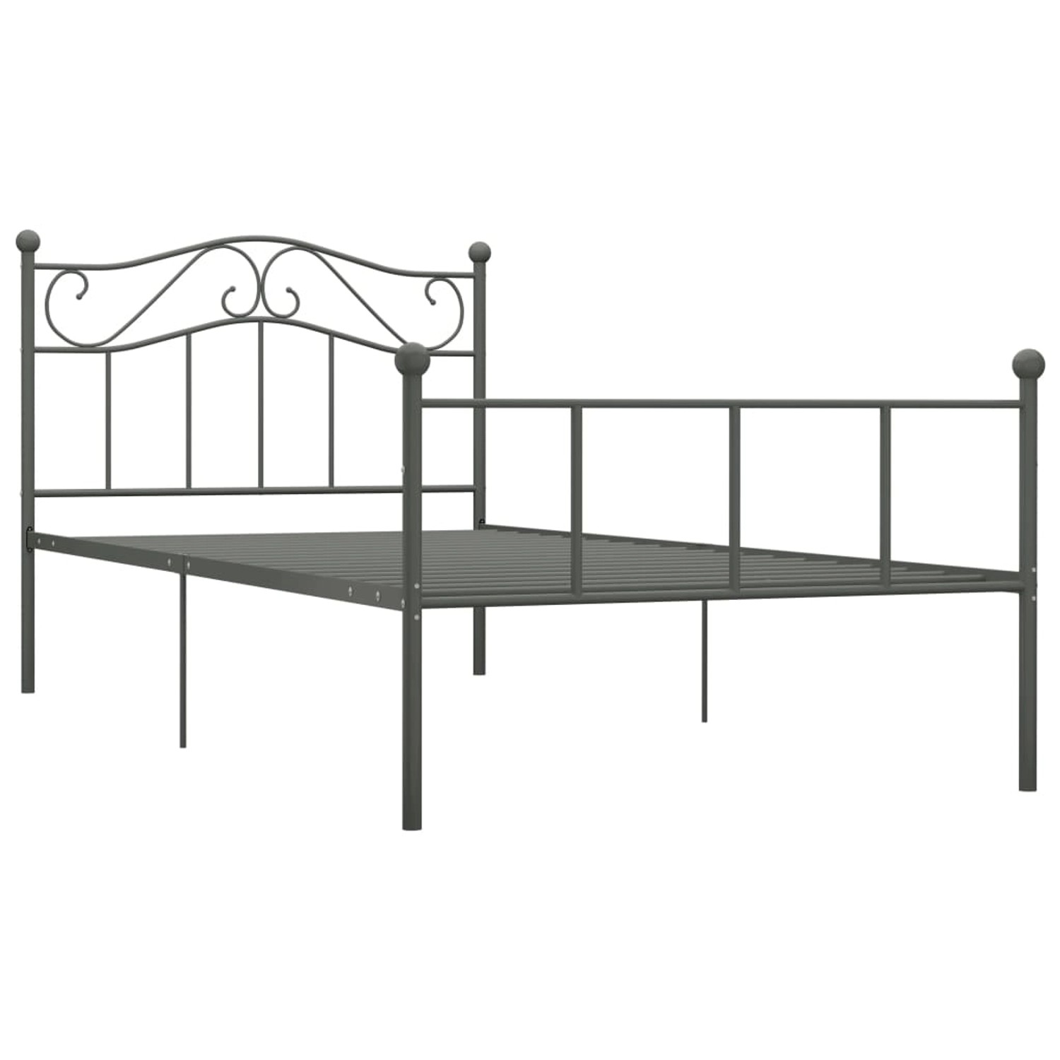 vidaXL Bettgestell Grau Metall 100 x 200 cm Modell 3618300 vidaXL Bettgestell Grau Metall 100 x 200 cm Modell 3618300 von VIDAXL
