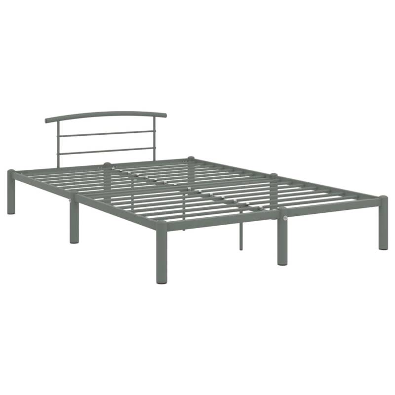 vidaXL Bettgestell Grau Metall 120x200 cm Modell 2618433 von VIDAXL