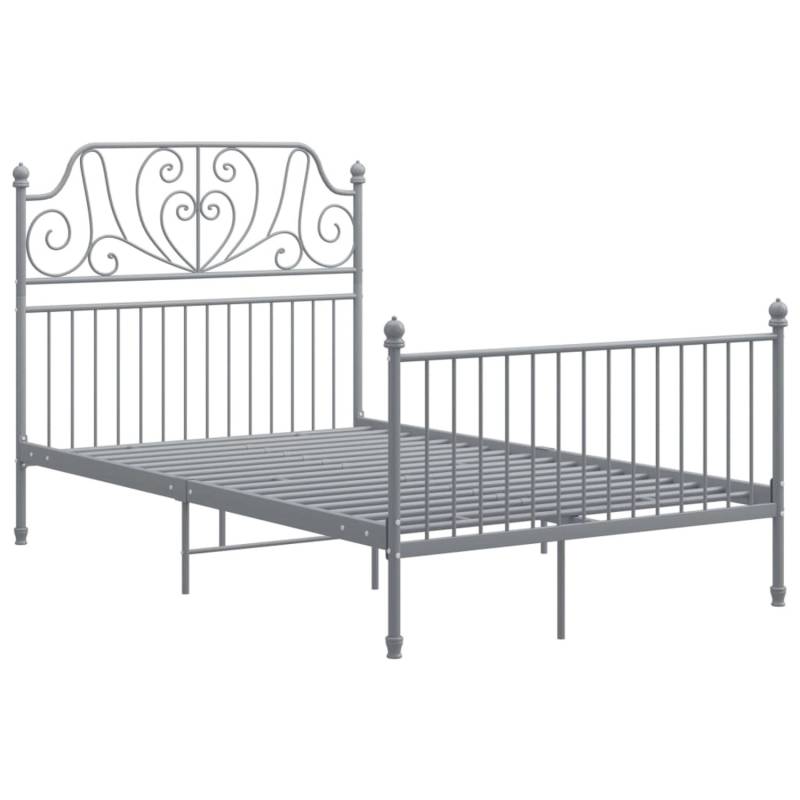 vidaXL Bettgestell Grau Metall 120x200 cm Modell 9723140 von VIDAXL