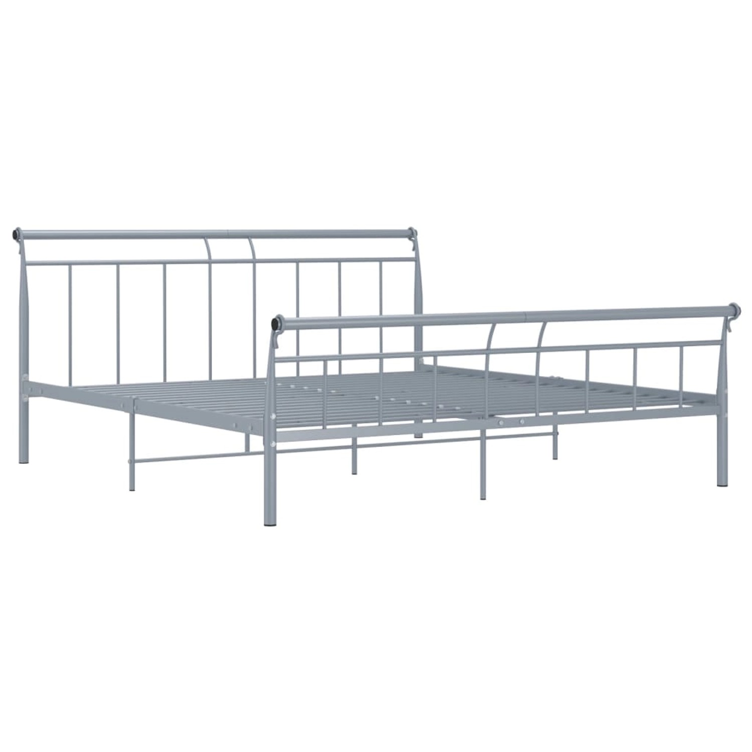 vidaXL Bettgestell Grau Metall 180x200 cm Modell 8651103 vidaXL Bettgestell Grau Metall 180x200 cm Modell 8651103 von VIDAXL